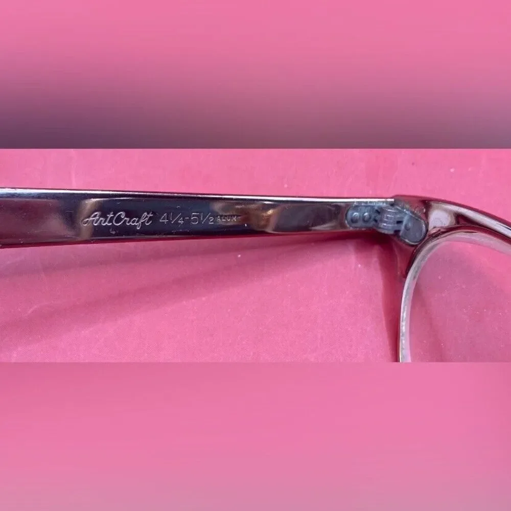 Vintage Art Craft Eyeglasses Cats Eyes Etched 12K GF 1950’s *Read*